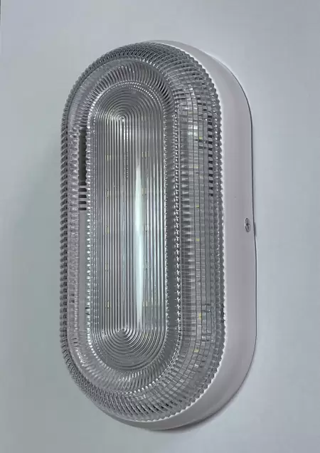 Lampa bat led oval alb transparent 16W L.R IP54 1800LM    -1 Lampa bat led oval alb transparent 16W L.R IP54 1800LM    -1