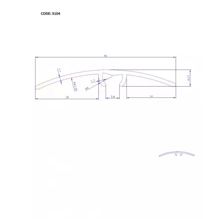 Profil 3104 stejar 41mm x 90cm-2 Profil 3104 stejar 41mm x 90cm-2
