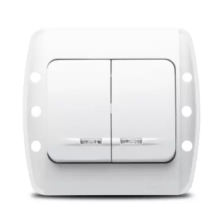 Intrerupator dublu + led st elbi zirve-1