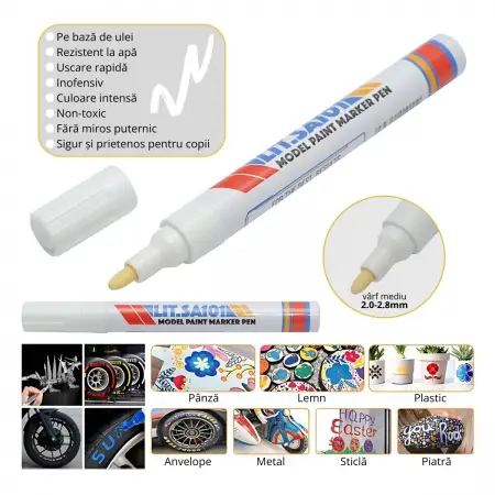 Marker vopsea alb opt-jis 270 12buc/set  2-2.8mm-3