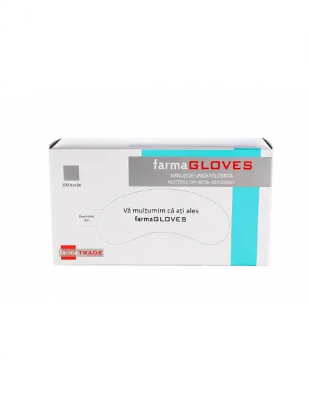 Manusi examinare nitril nepudrate 100buc/set albastre size xs-2