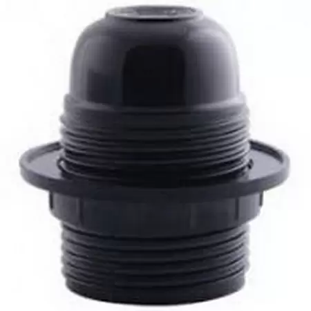 Dulie baghelita E27 neagra + 2inele M10   16-001111-1