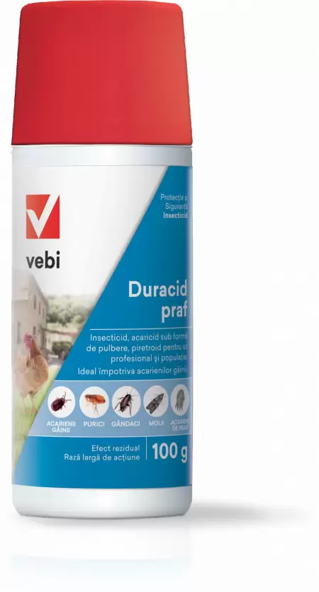 Duracid 100gr la tub praf pentru purici-1 Duracid 100gr la tub praf pentru purici-1