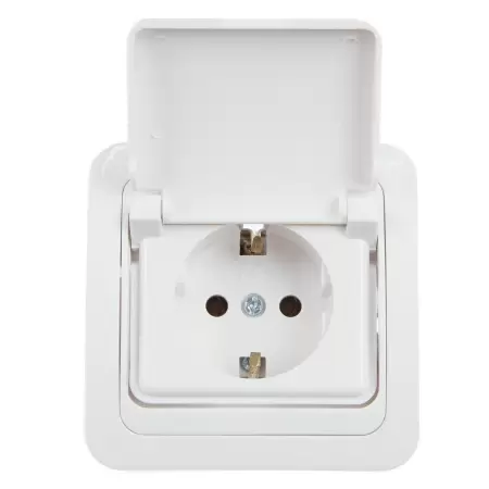 Priza simplu st eco cu capac-1