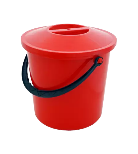  Galeata plastic 10L rotunda cu capac perind    -1