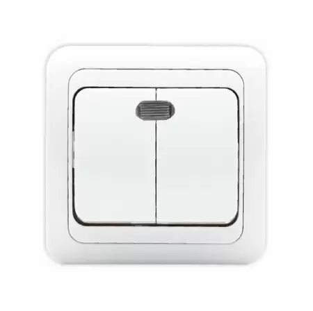 Intrerupator dublu + led st eco-1