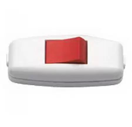 Intrerupator pe fir alb cu buton mono-2