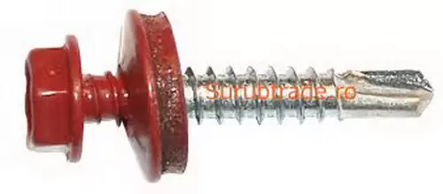 1-Surub-din-7504K-*-saiba-epdm-4.8x25--RAL3011--Lemn