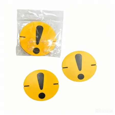 Semn incepator plastic cu 4 ventuze si 2 exclamari 10cm   -1