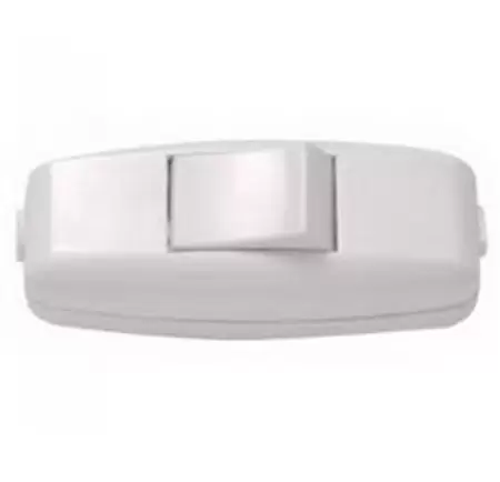 Intrerupator pe fir alb cu buton mono-1