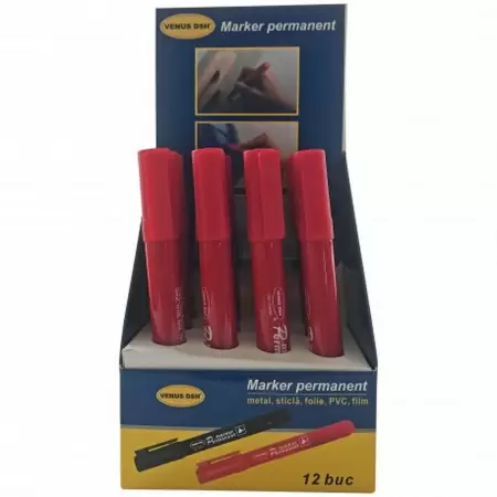 Marker rosu venus  12buc/cut-1