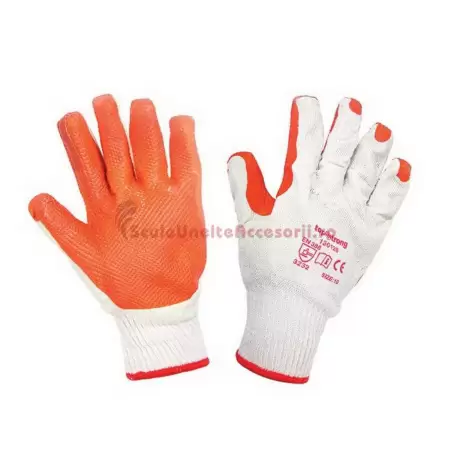 Manusi latex portocaliu cu alb-1 Manusi latex portocaliu cu alb-1