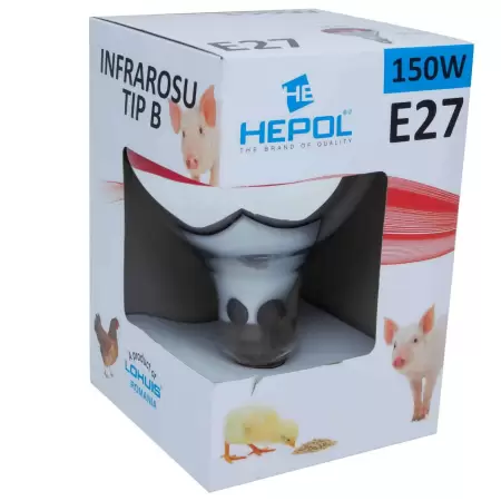 Bec infrarosu E27 150W Hepol-2 Bec infrarosu E27 150W Hepol-2