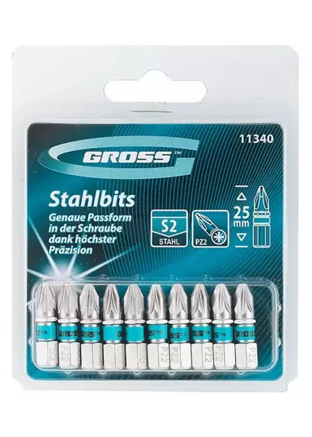 Set biti PZ2x25mm 10buc/set gross-1 Set biti PZ2x25mm 10buc/set gross-1