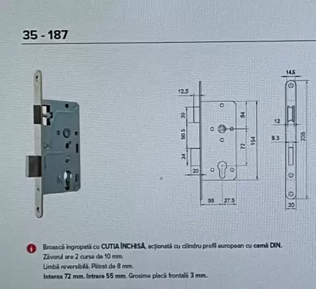 Broasca lemn Y ZI 55/72/20R/235  35-187 (20B)         -2