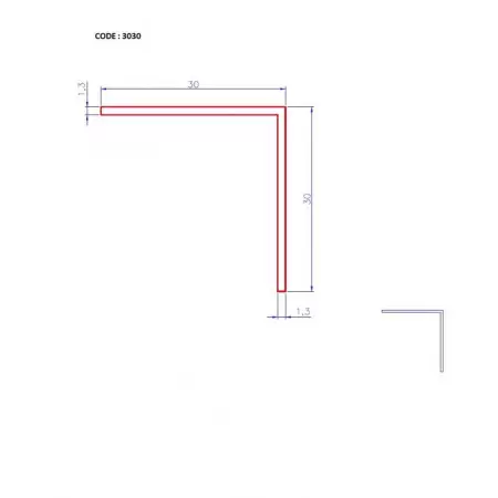 Profil 3030 auriu 300cm-3 Profil 3030 auriu 300cm-3