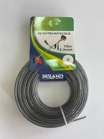 Fir de taiat gazon  3.3x15M  rotund negru       -1 Fir de taiat gazon  3.3x15M  rotund negru       -1