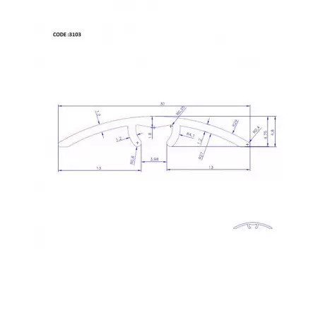 Profil 3103 silver 270cm-2 Profil 3103 silver 270cm-2