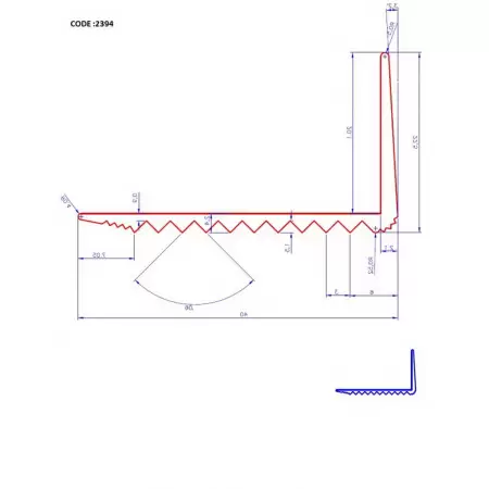Profil 2394 auriu 300cm-3 Profil 2394 auriu 300cm-3
