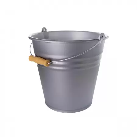  Galeata plastic 10L rustic cu maner metalic perind      -1