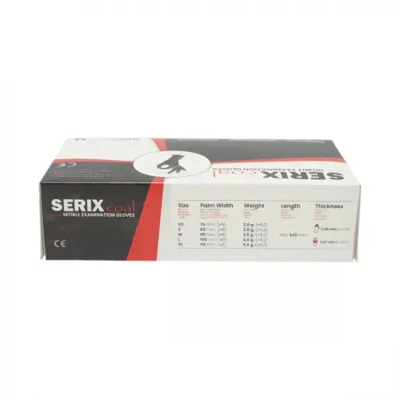 Manusi examinare nitril nepudrate 100buc/set negre size M-2