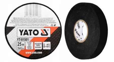 Banda izolatoare panza 19mm X 25M YT-81501    -2 Banda izolatoare panza 19mm X 25M YT-81501    -2