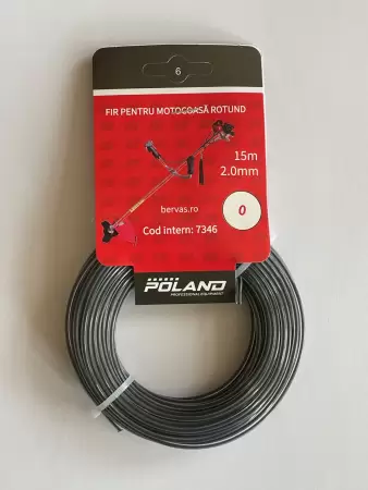 Fir de taiat gazon  2.0x15M  rotund negru -1 Fir de taiat gazon  2.0x15M  rotund negru -1