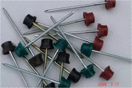 Cuie bituvel cu cap PVC maro-rosu-1