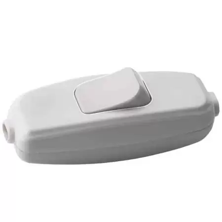 Intrerupator pe fir alb cu buton mono-3