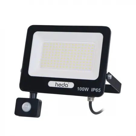 Proiector led + senzor 100W rece 230V IP65 9000lm Heda               -1