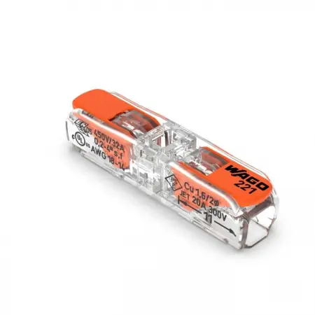 wago221-2411 Clema de doza 1fir-1fir max 4MMP 32A 400V 60buc/cut  -1